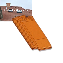 DEMI TUILE GIVERNY PV VIEILLI BOURGOGNE